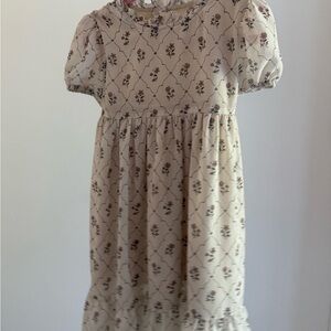 Noralee Floral Dress Size 2 | Ruffle Collar | Puff Sleeve | Tie Back